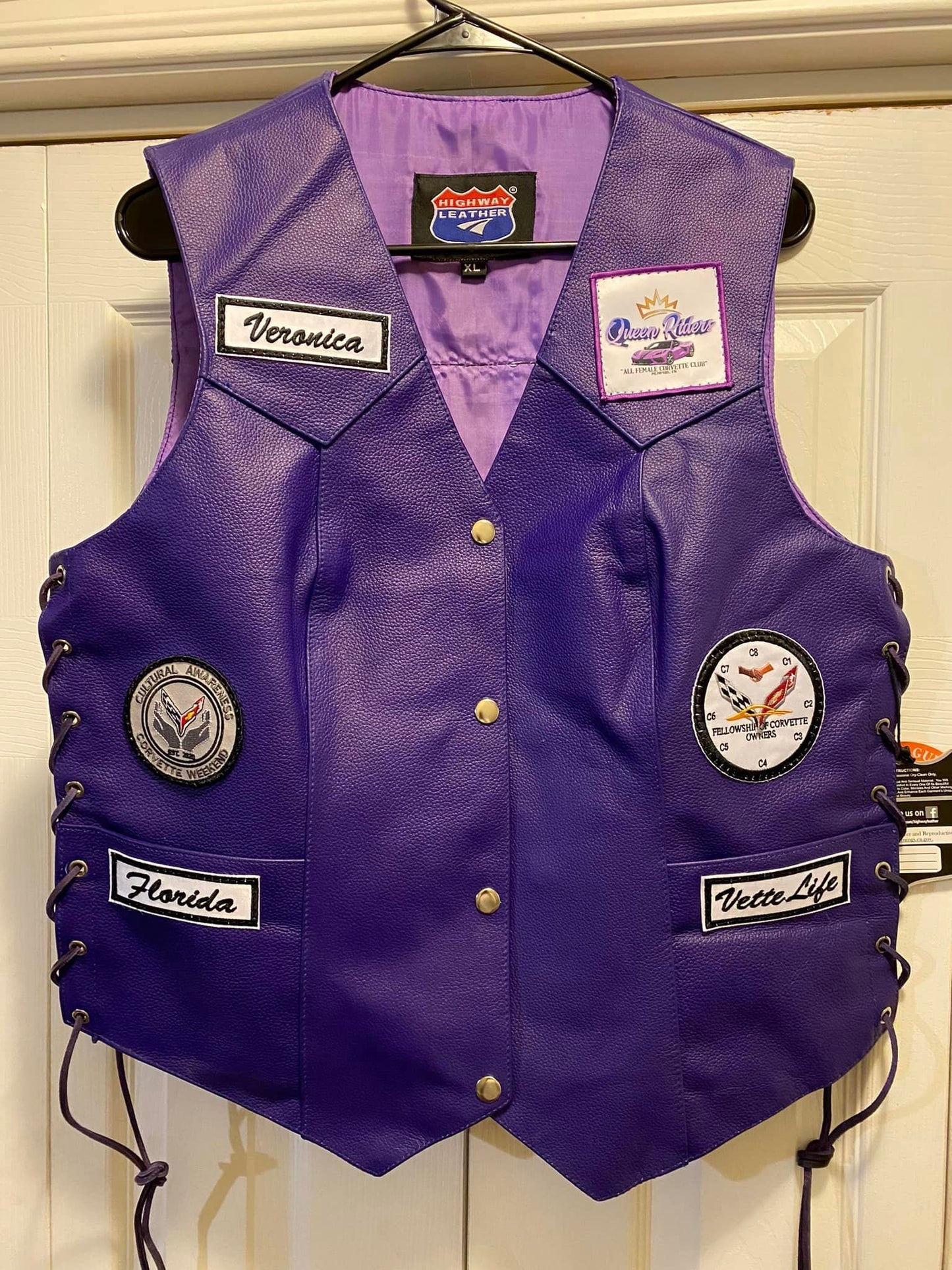 Vest - Queen Riders All Female Corvette Club (Only Available to QR Members)