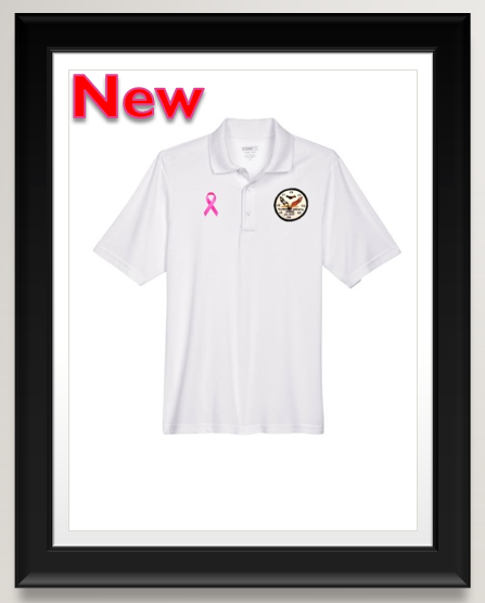 Polo Shirt - Short Sleeve w/Cancer Awareness Symbol (3 Colors)
