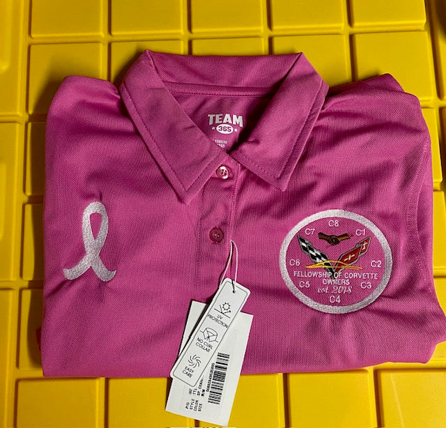 Polo Shirt - Short Sleeve w/Cancer Awareness Symbol (3 Colors)