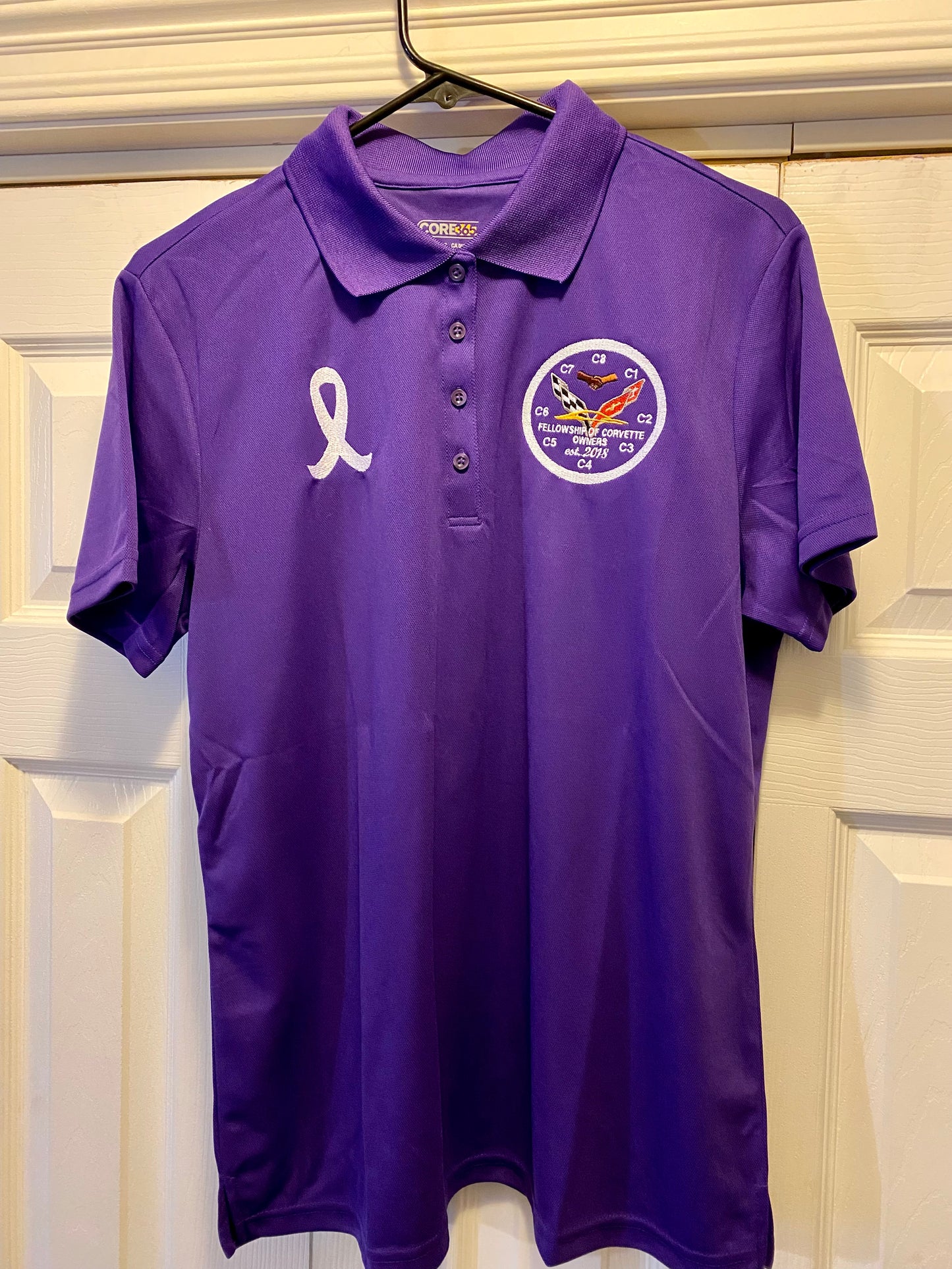 Polo Shirt - Short Sleeve w/Cancer Awareness Symbol (3 Colors)