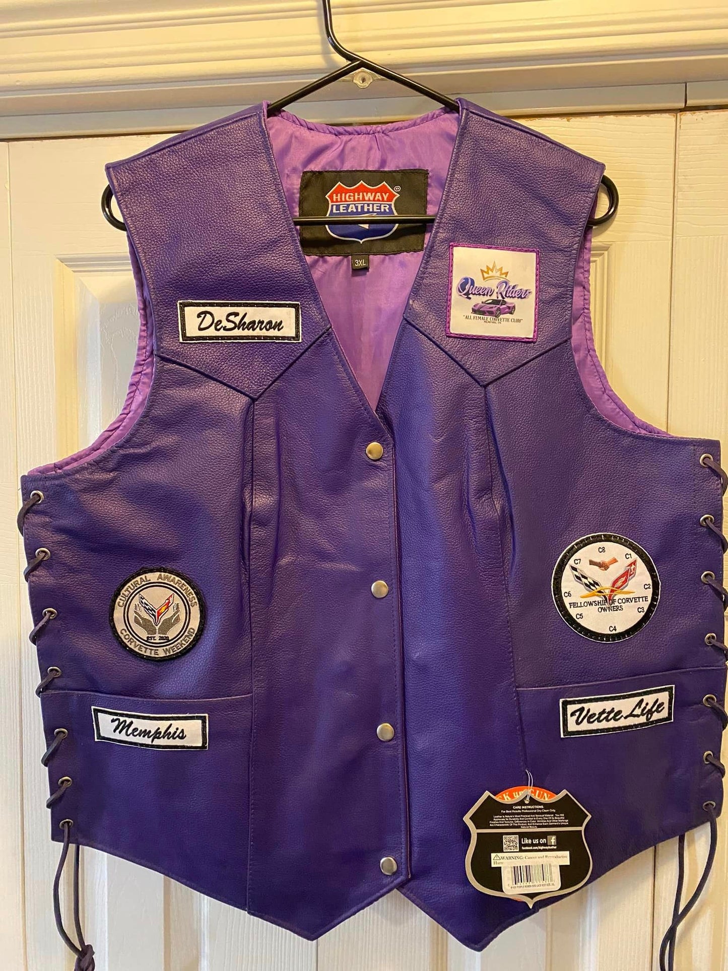 Vest - Queen Riders All Female Corvette Club (Only Available to QR Members)