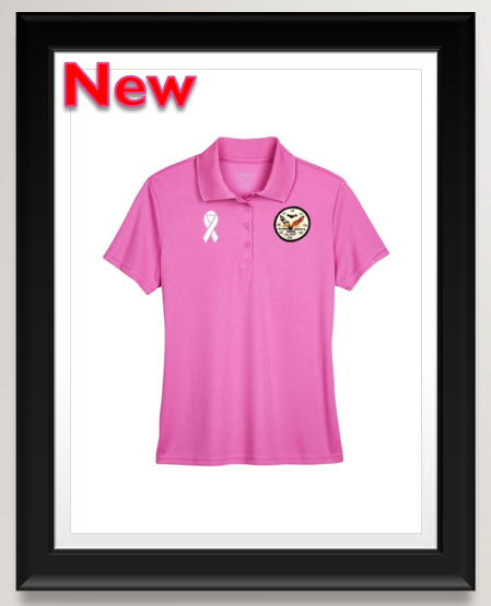 Polo Shirt - Short Sleeve w/Cancer Awareness Symbol (3 Colors)